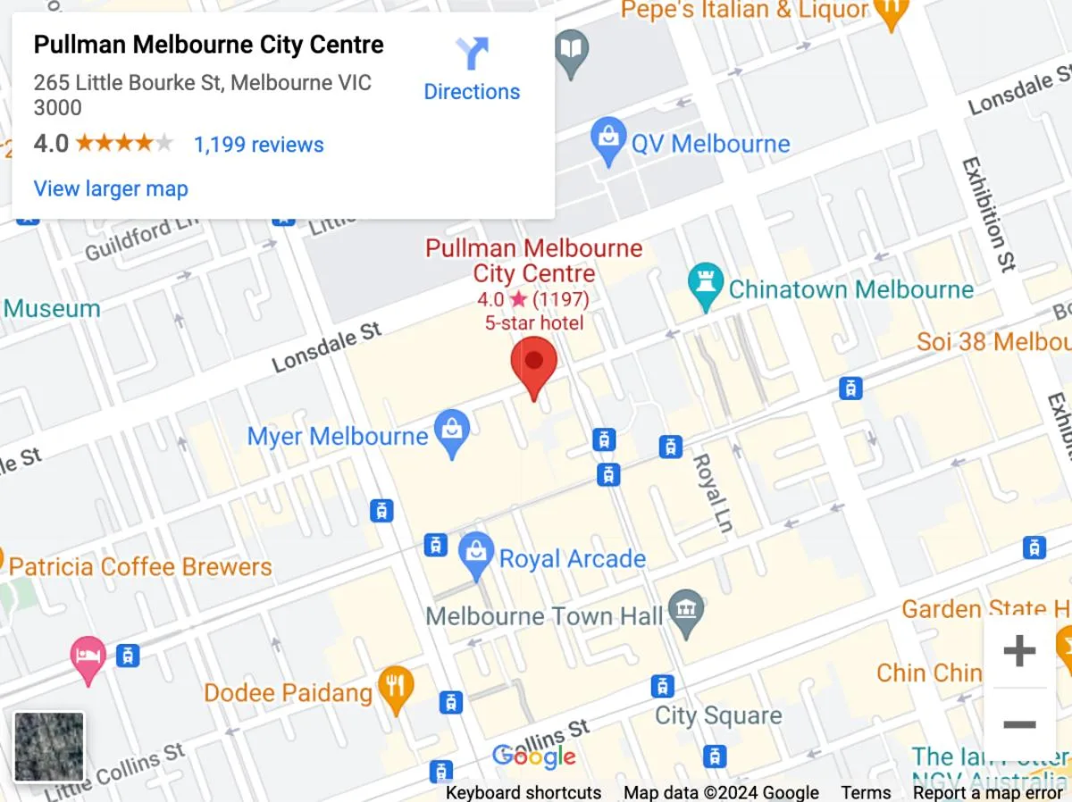 Pullman Melbourne City Centre Location
